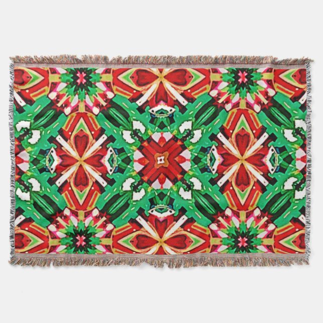 Manta Arte de Mandala de Sueño Caleidoscópico (Anverso)