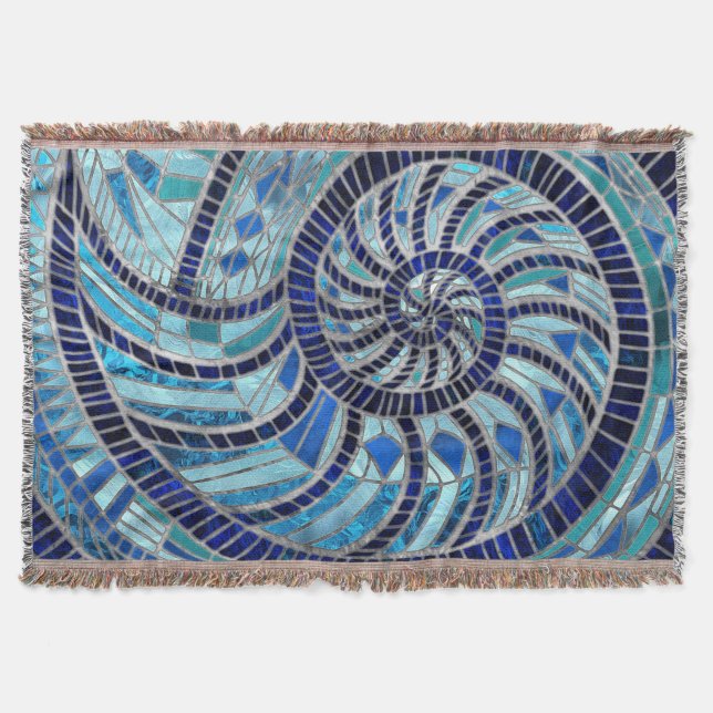 Manta Arte de mosaico de Nautilus Shell (Anverso)