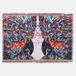 Manta Arte de Pared de Ave Tropical Vibrante en Expresio