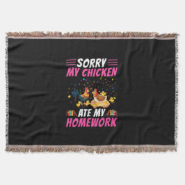 Manta Arte de pollo Mi pollo comió mi hogar