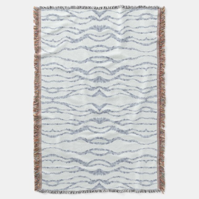 Manta Arte de rayado de zebra gris oscuro (Frente vertical)