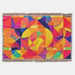 Manta Arte de simetría abstracto vibrante