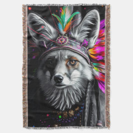 Manta arte de zorro nativo americano