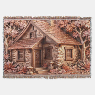 Manta Arte en relieve metálico de Cottage Otoño Rosa Dor