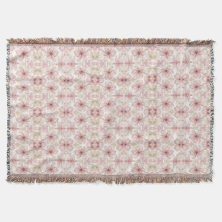 Manta Arte floral de acuarela con suave rubor