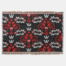 Manta Arte folclórico escandinavo de Cockerel