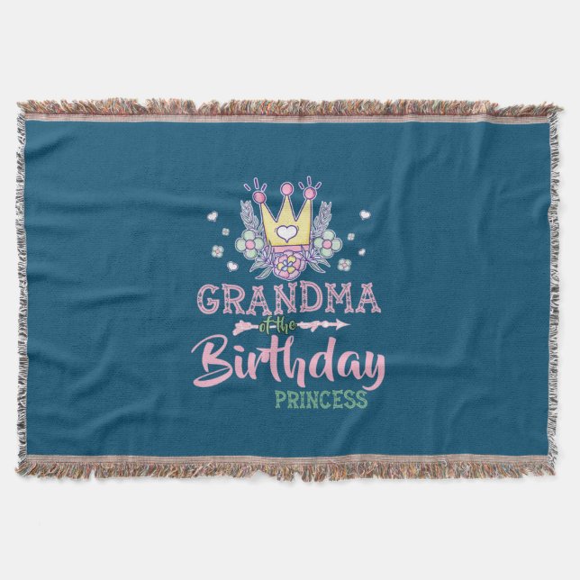 Manta Arte Madre | Abuela De La Princesa De Cumpleaños N (Anverso)