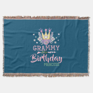 Manta Arte Madre Grammy Of Birthday Princess Xmas