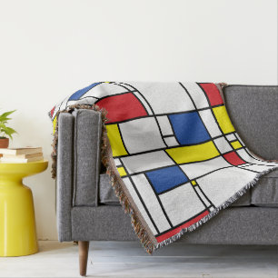 Manta Arte Moderno De Stijl Geométrico Minimalista Mondr