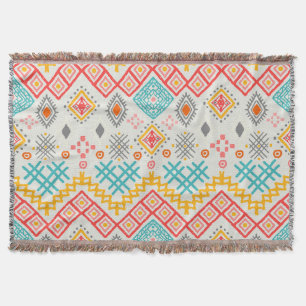Manta Arte tribal: huella geométrica boho.