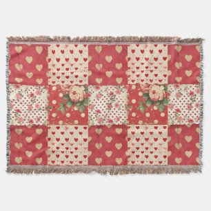 Manta Aspecto de bonito con molestias Shabby Chic Floral