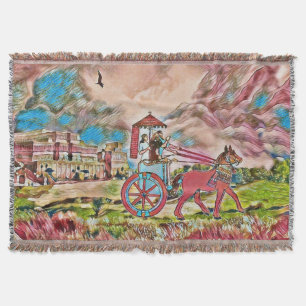 Manta Assyrian King Throw Blanket