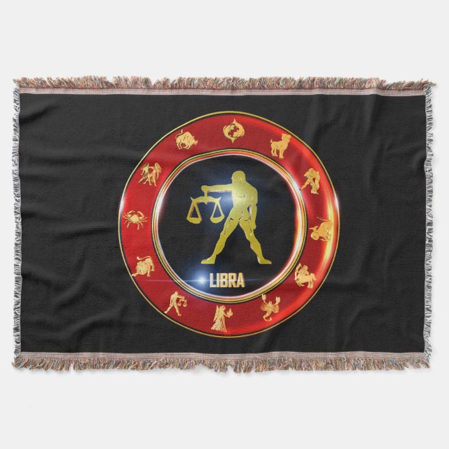 Manta Astrología del Rótulo Libra Zodiac (Anverso)