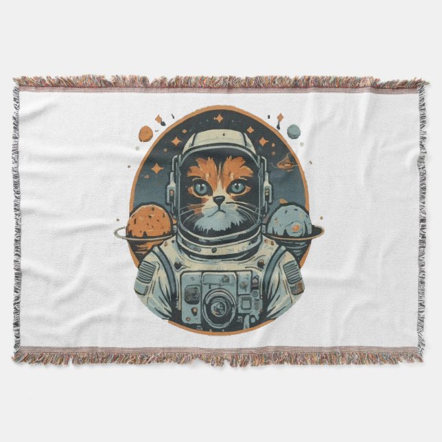Manta Astronauta-gato sobre asteroides (Anverso)