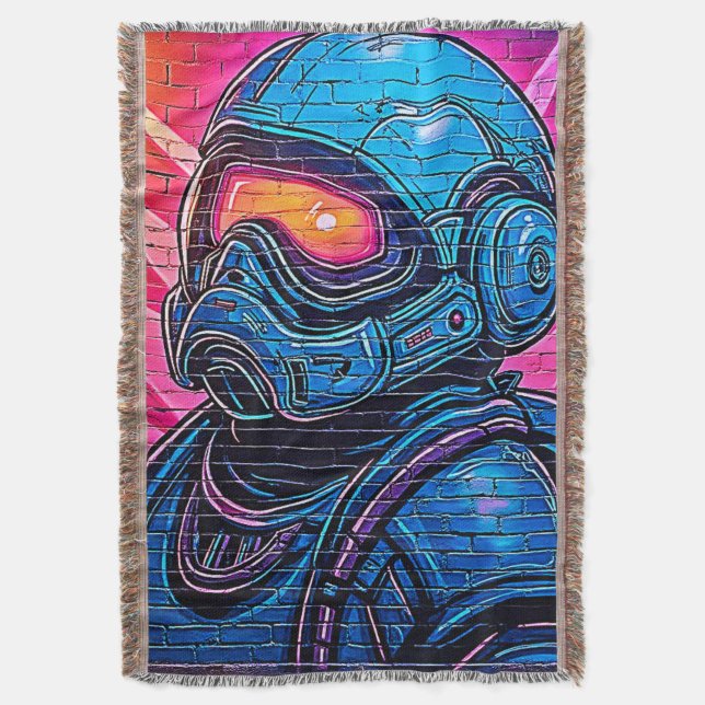 Manta Astronauta Neon Cyberpunk (Frente vertical)