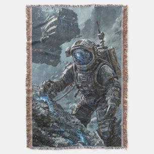 Manta Astronauta Throw Blanket