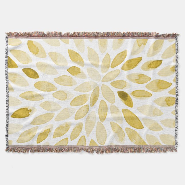 Manta Ataques de pincel amarillo acuarela (Anverso)