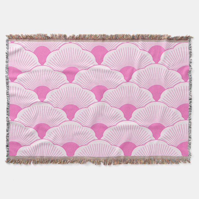 Manta Atardecer, rosa tonal, textura de hormigón (Anverso)