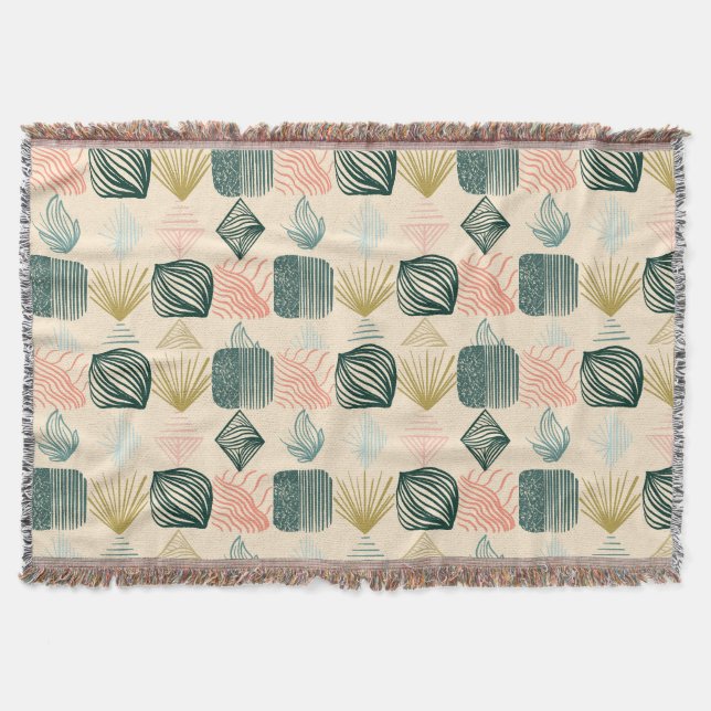 Manta Audaz trapo tribal caribeño: Crema de mantequilla  (Anverso)