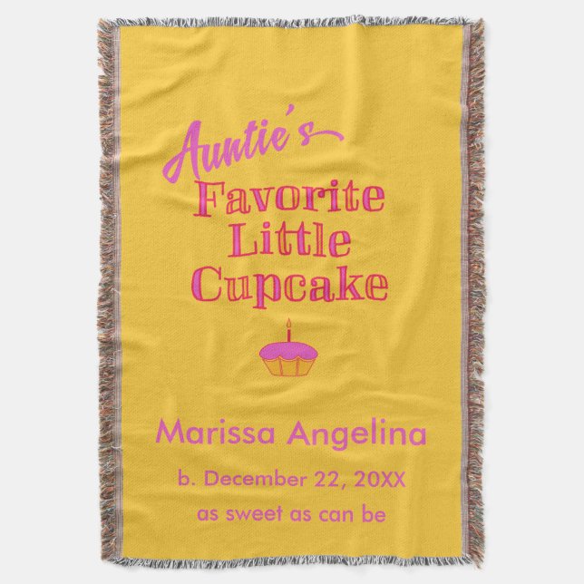 Manta Aunties Favorito Little Cupcake (Frente vertical)