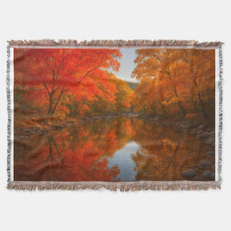 Manta Autumn Lost Maples Throw Blanket - Fall Foliage 