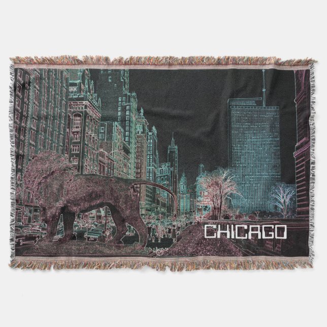 MANTA AVENIDA CHICAGO MICHIGAN @ ART MUSEUM 1967 NEON (Anverso)