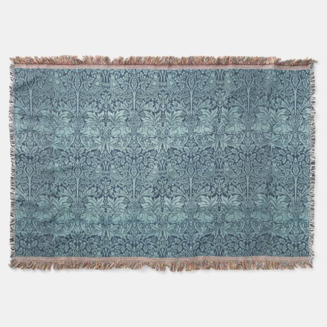 Manta Aves florales de época William Morris Brer Rabbit (Anverso)