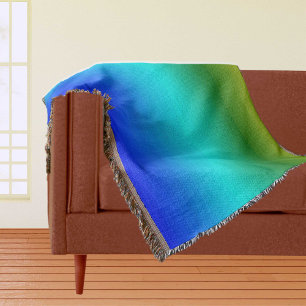 Manta Azul marino y degradado verde