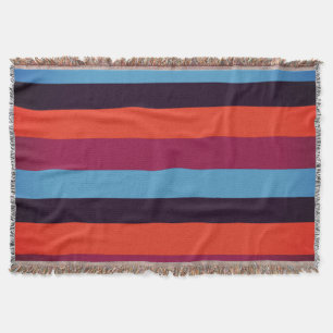 Manta Azul, Naranja, Marrón, Bandas Rojas Tiradas