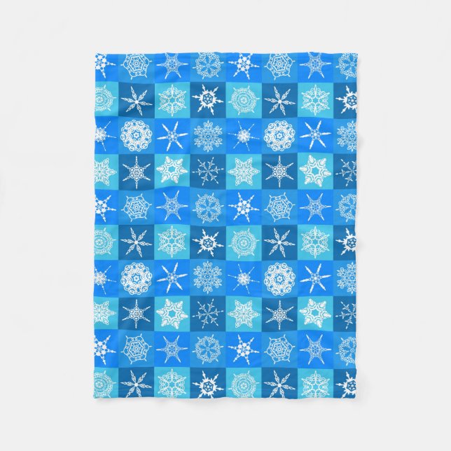 Manta azul y blanca del paño grueso y suave del (Anverso)