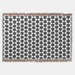 Manta Azulejo negro ornamental minimalista moderno.