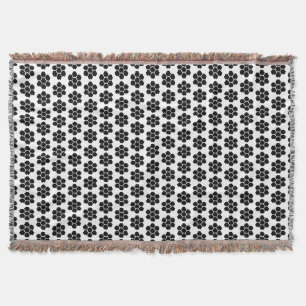 Manta Azulejo negro ornamental minimalista moderno.