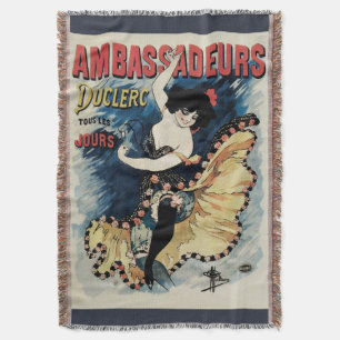 Manta Bailarina de Flamenco Art Nouveau Vintage, Embajad