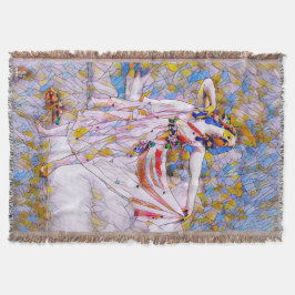 Manta Bailarina de vidrio manchado con vestido flojo