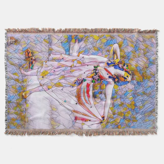 Manta Bailarina de vidrio manchado con vestido flojo (Anverso)