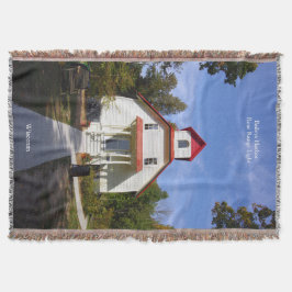 Manta Baileys Harbor Rear Range Light throw blanket