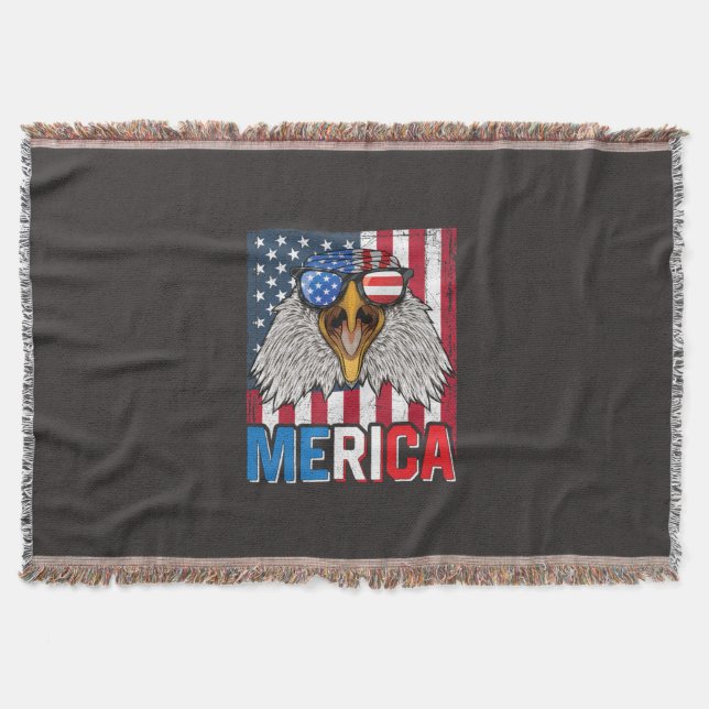 Manta Bald Eagle Merica 4 de Julio (Anverso)