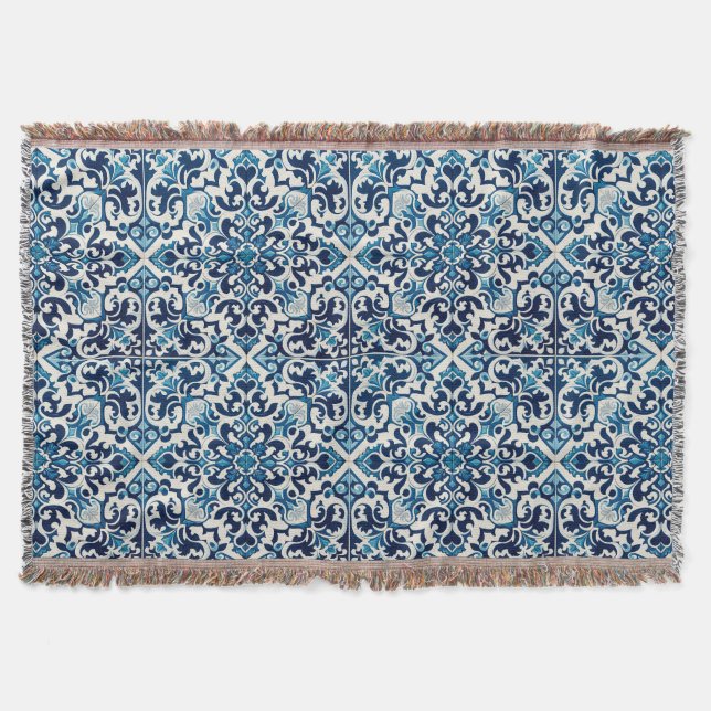 Manta Baldosa azul portuguesa (Anverso)