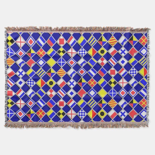 Manta Baldosas de la bandera náutica bajo control de efe (Anverso)