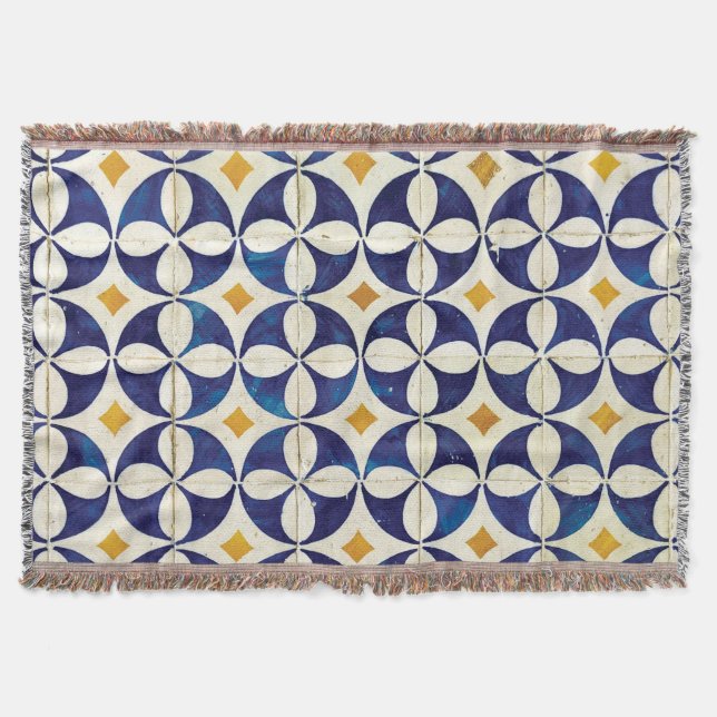 Manta Baldosas portuguesas - Diseño del patrón Azulejo (Anverso)
