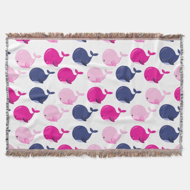 Manta Ballenas, Patrón De Ballenas, Animales Marinos (Anverso)