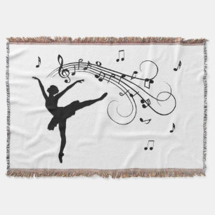 Manta Ballerina Dancing with Music Notes