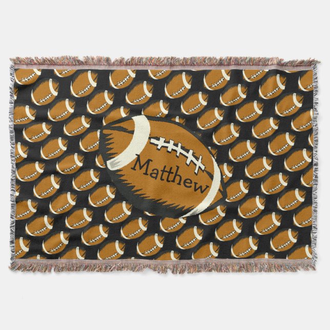 Manta Banda de lanzamiento de deportes de fútbol marrón  (Anverso)