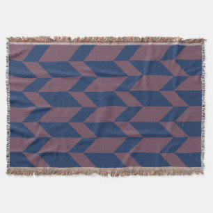 Manta Banda negrita doble tona Chevron Stripe Oscuro Azu