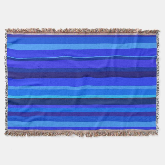 Manta Bandas horizontales azules (Anverso)