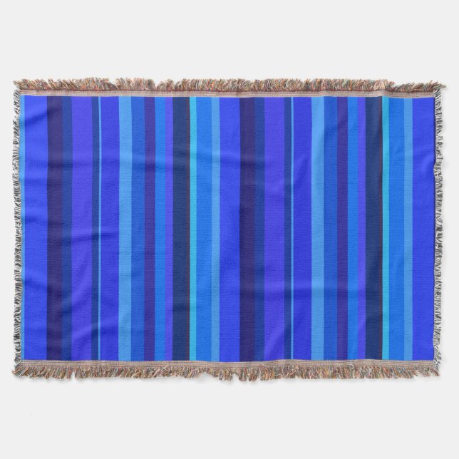 Manta Bandas verticales azules (Anverso)