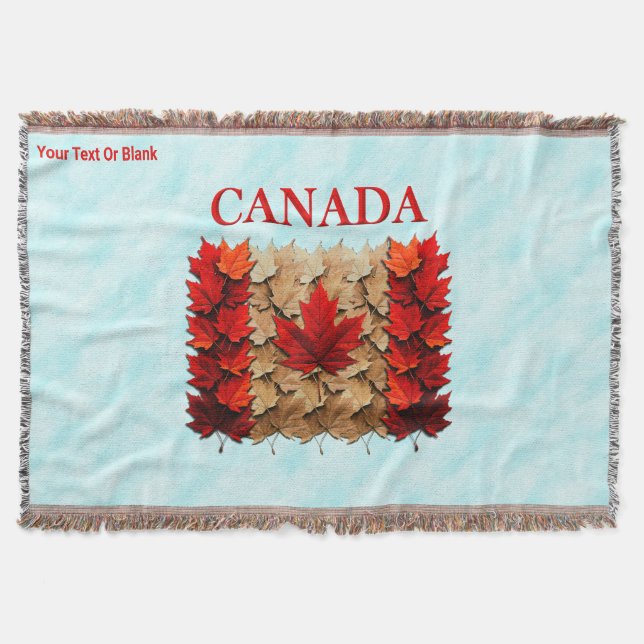 Manta Bandera canadiense de la hoja de arce de otoño (Anverso)