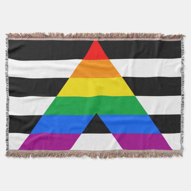 Manta Bandera de aliado LGBTQ+ (Anverso)