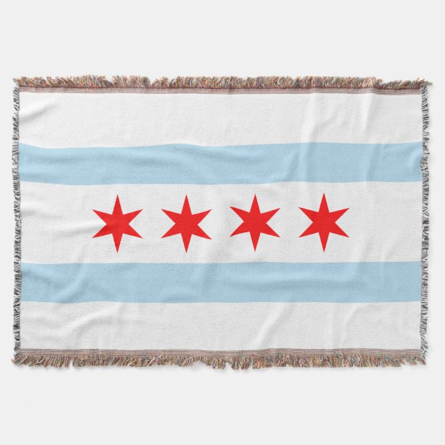 Manta Bandera de Chicago, Illinois (Anverso)
