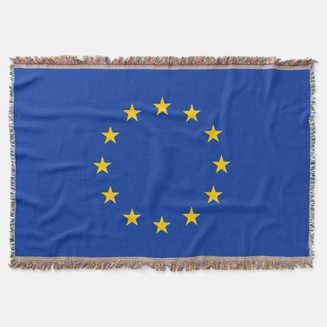 Manta Bandera de la Unión Europea Throw Blanket (Anverso)